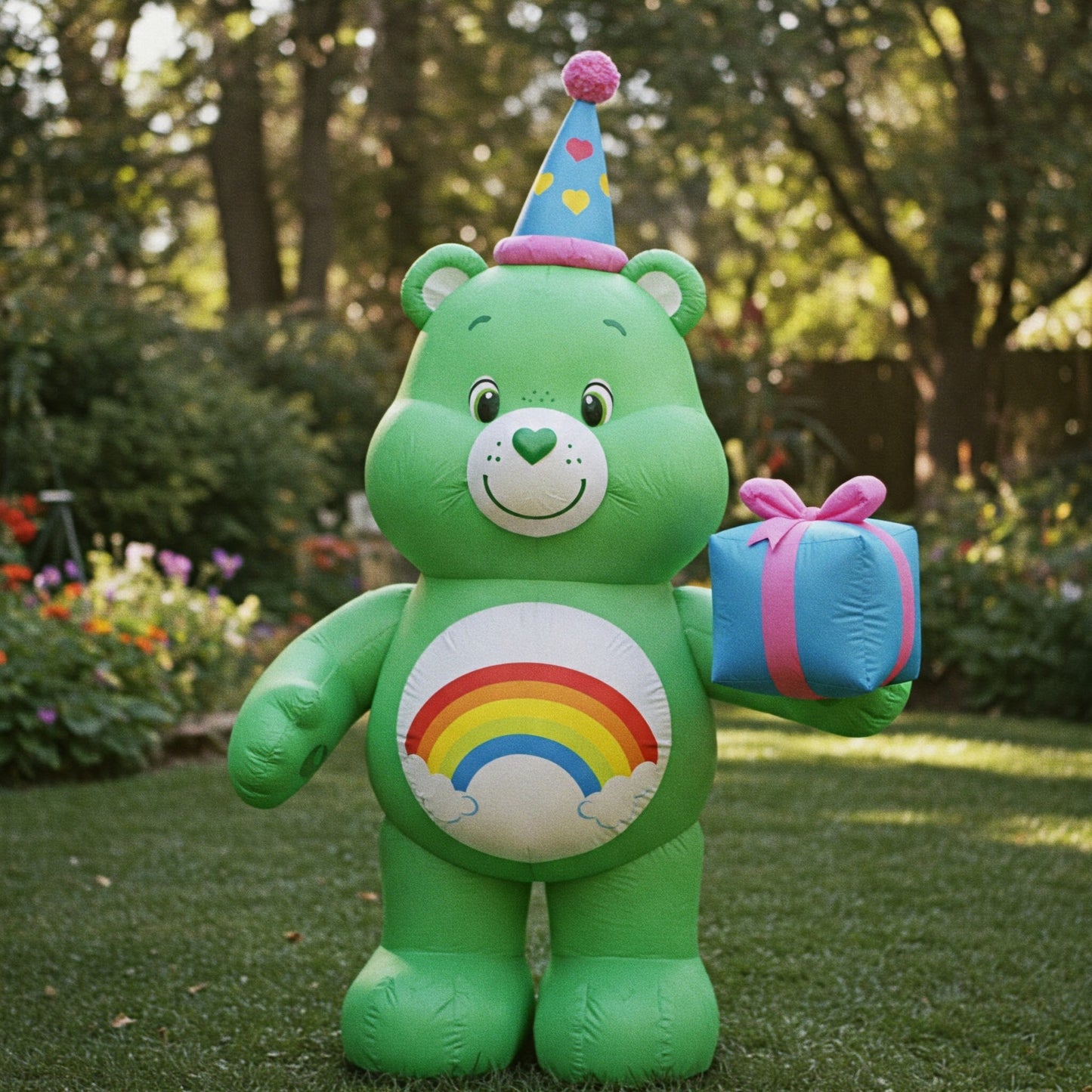 Care Bears Good Luck Bear 4 Foot Yard Inflatable Blow Up Birthday Party Gift
