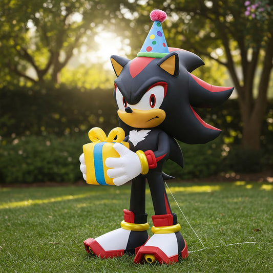 Sonic the Hedgehog Movie Shadow 4 Foot Yard Inflatable Blow Up Birthday Party Gift