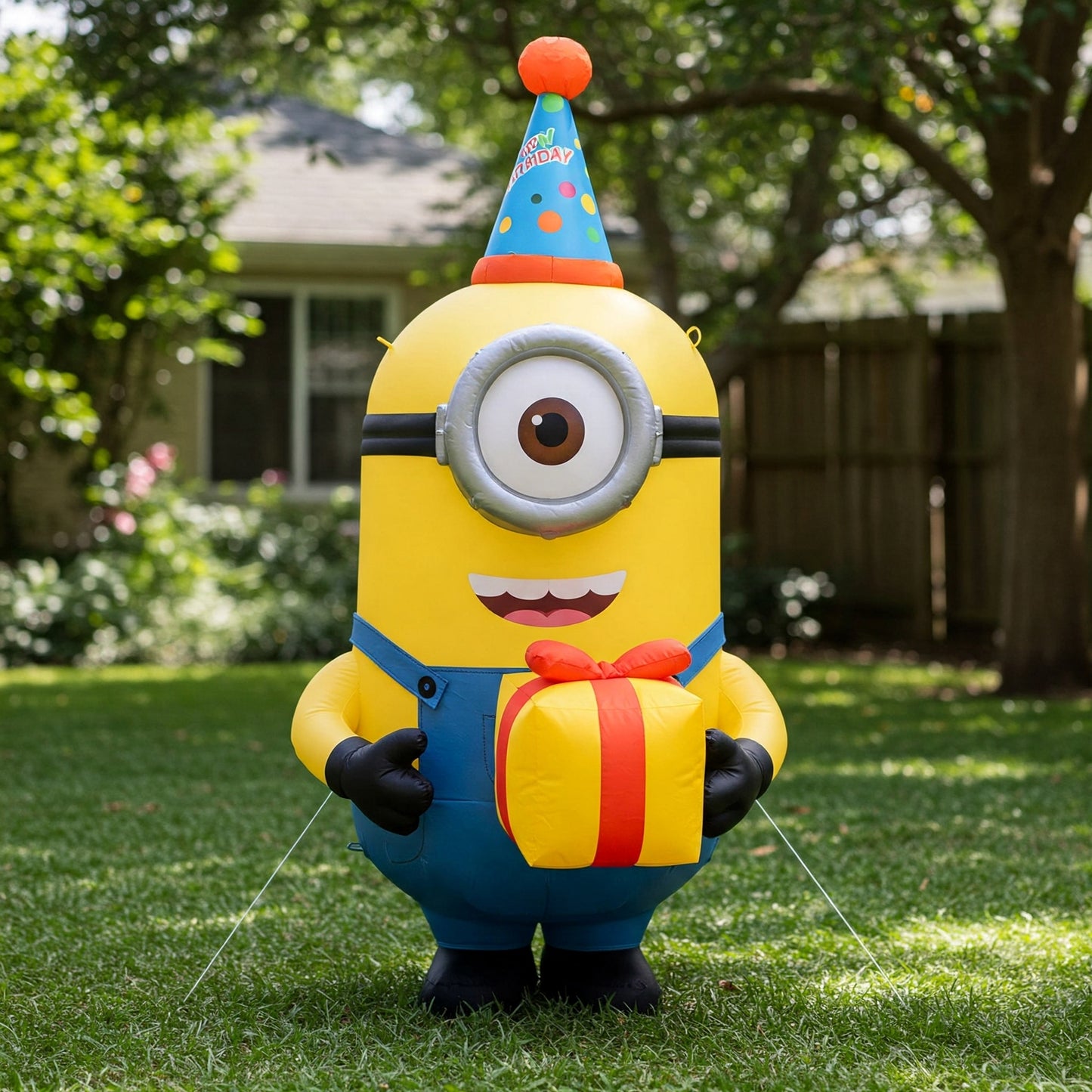 Despicable Me Minion Stuart 4 Foot Yard Inflatable Blow Up Birthday Party Gift