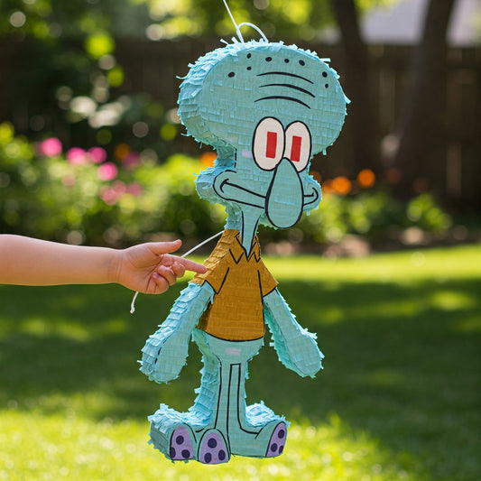 SpongeBob SquarePants Squidward Tentacles 24" Piñata with Stick & Blindfold Birthday Party Gift