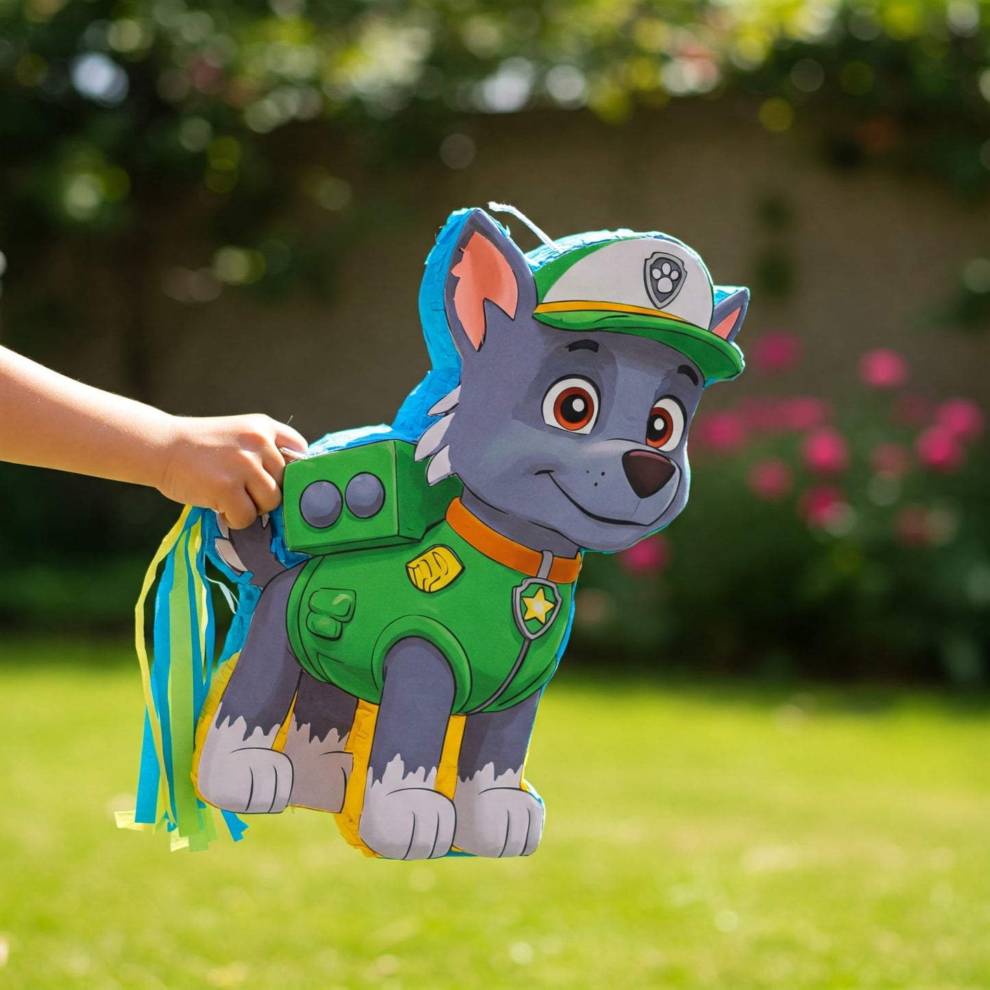 Paw Patrol Rocky the Pup Dog 24" Piñata with Stick & Blindfold Birthday Party Gift