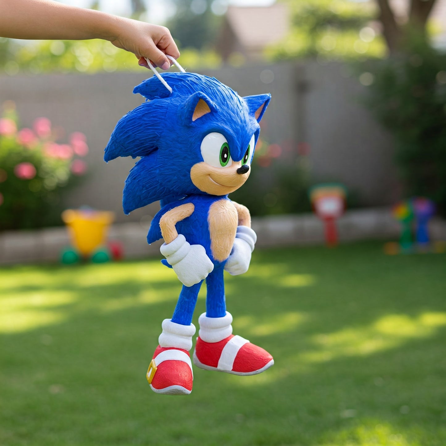 Sonic the Hedgehog Movie Sonic 24" Piñata with Stick & Blindfold Birthday Party Gift