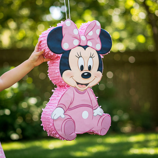 Baby Minnie Mouse 24" Piñata with Stick & Blindfold Birthday Party Gift