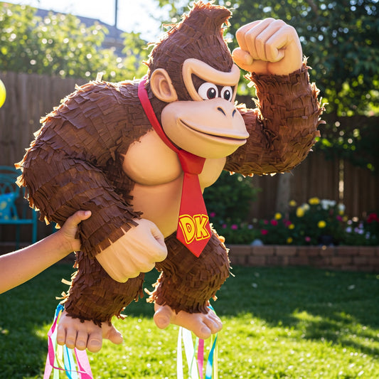 Super Mario Bros Movie Donkey Kong 24" Piñata with Stick & Blindfold Birthday Party Gift