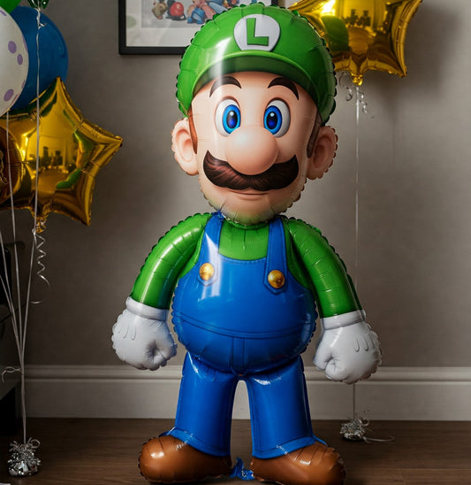 Super Mario Bros Movie Luigi 4 Foot Foil Balloon Birthday Party Gift
