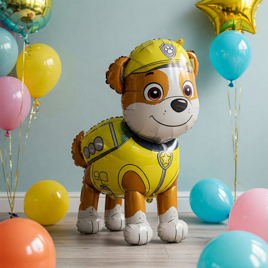 Paw Patrol Rubble Pup Dog 3.5 Foot Foil Balloon Birthday Party Gift