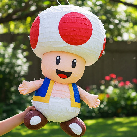 Super Mario Bros Movie Toad 24" Piñata with Stick & Blindfold Birthday Party Gift