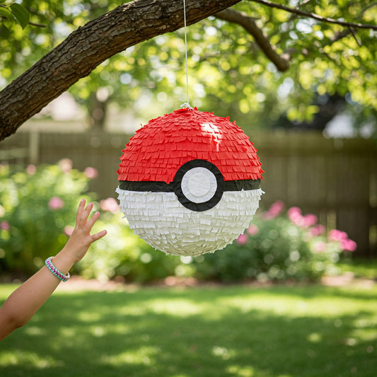 Pokemon Ball 24" Piñata with Stick & Blindfold Birthday Party Gift