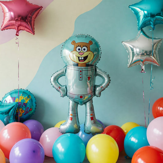 SpongeBob SquarePants Sandy Cheeks 4 Foot Foil Balloon Birthday Party Gift