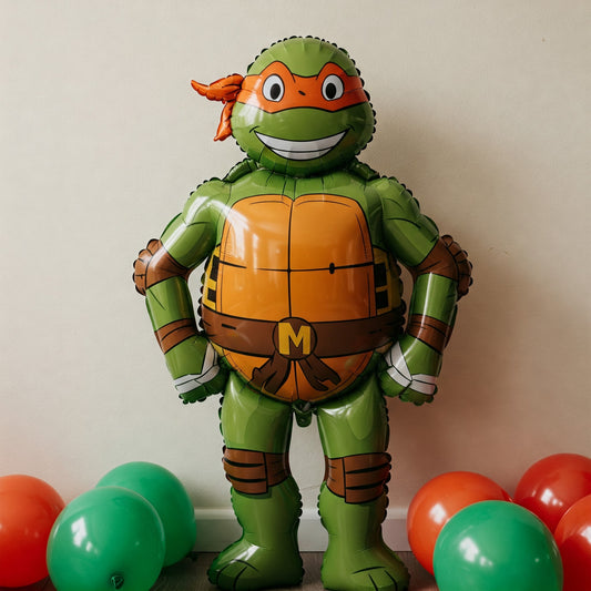TMNT Ninja Turtles Mikey Michelangelo 4 Foot Foil Balloon Birthday Party Gift