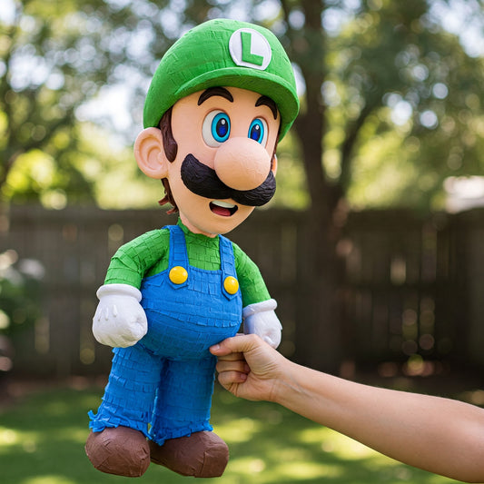 Super Mario Bros Movie Luigi 24" Piñata with Stick & Blindfold Birthday Party Gift