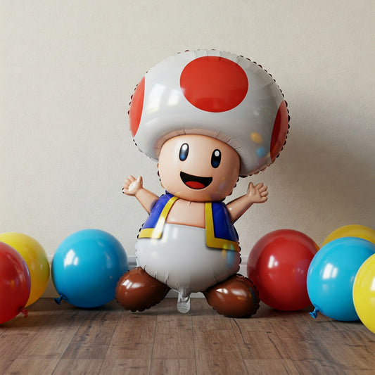 Super Mario Bros Movie Toad 3.5 Foot Foil Balloon Birthday Party Gift