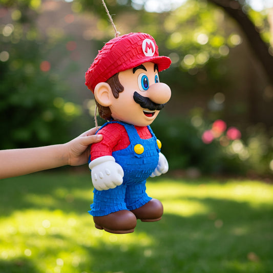 Super Mario Bros Movie Mario 24" Piñata with Stick & Blindfold Birthday Party Gift