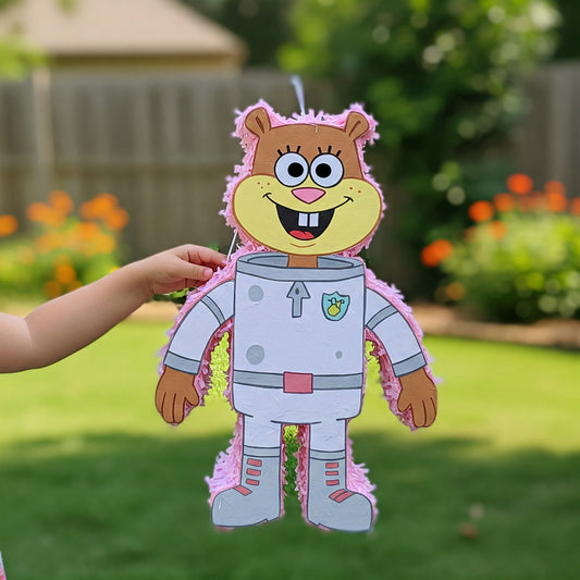 SpongeBob SquarePants Sandy Cheeks 24" Piñata with Stick & Blindfold Birthday Party Gift