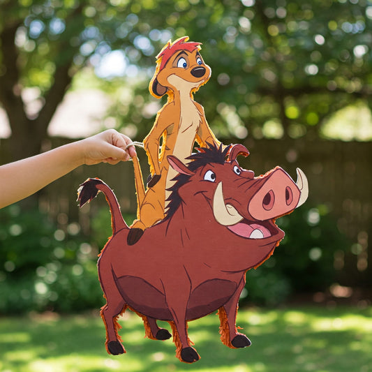 The Lion King Timon & Pumbaa 24" Piñata with Stick & Blindfold Birthday Party Gift