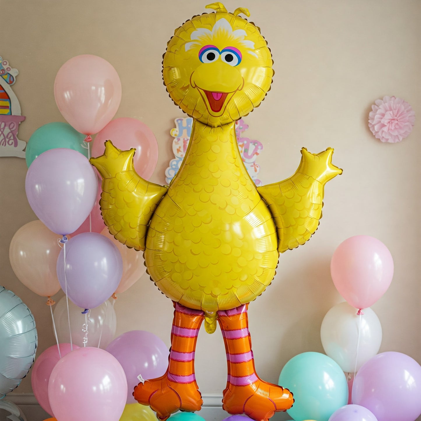 Sesame Street Big Bird 4 Foot Foil Balloon Birthday Party Gift