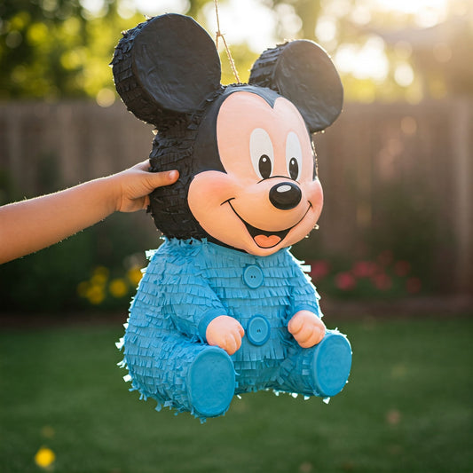 Baby Mickey Mouse 24" Piñata with Stick & Blindfold Birthday Party Gift