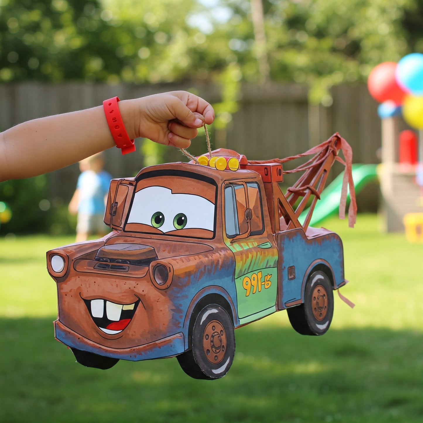 Disney Cars Mater the Tow Truck 24" Piñata with Stick & Blindfold Birthday Party Gift