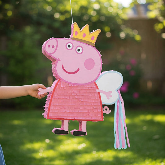 Peppa Pig Fairy Princess 24" Piñata with Stick & Blindfold Birthday Party Gift