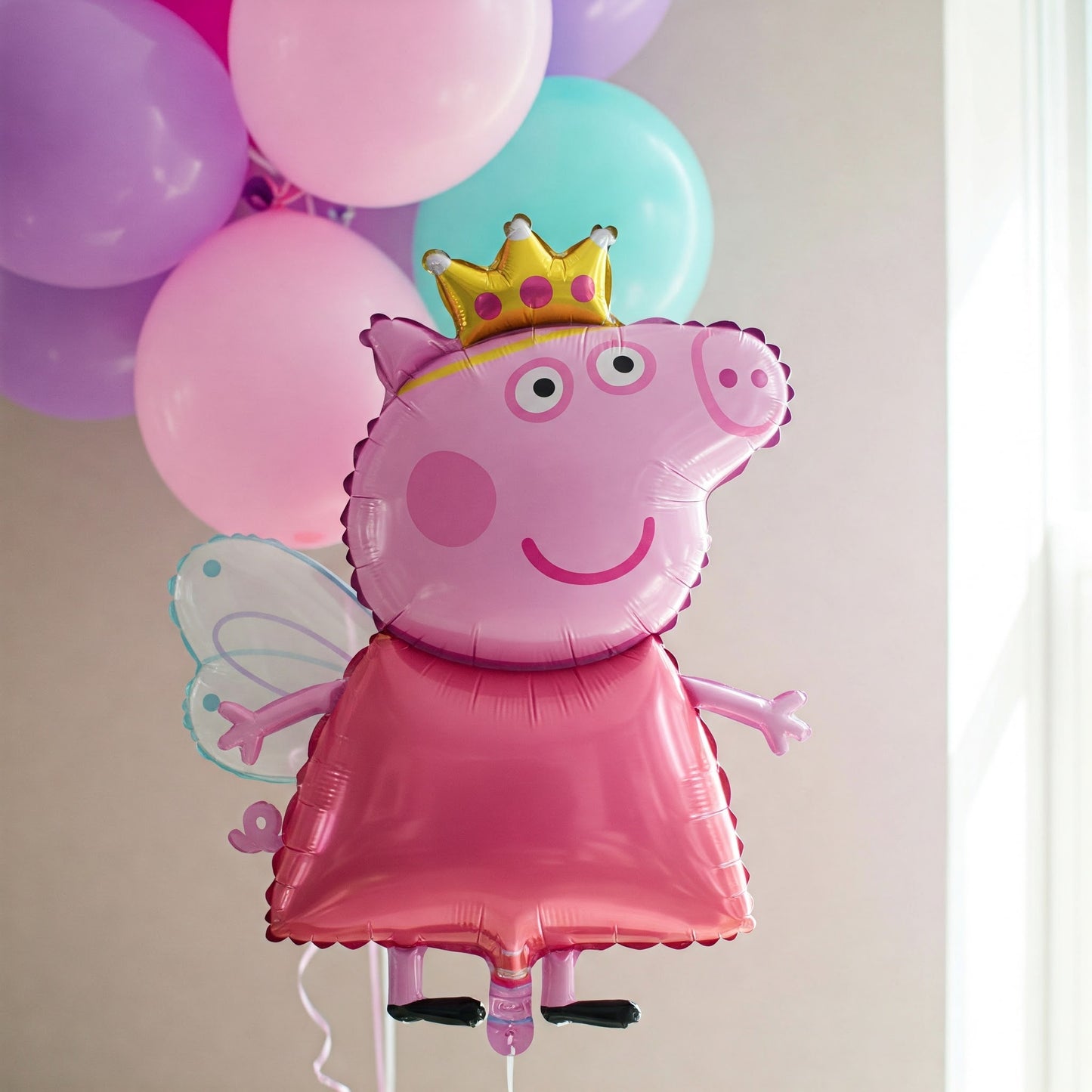 Peppa Pig Fairy Princess 4 Foot Foil Balloon Birthday Party Gift