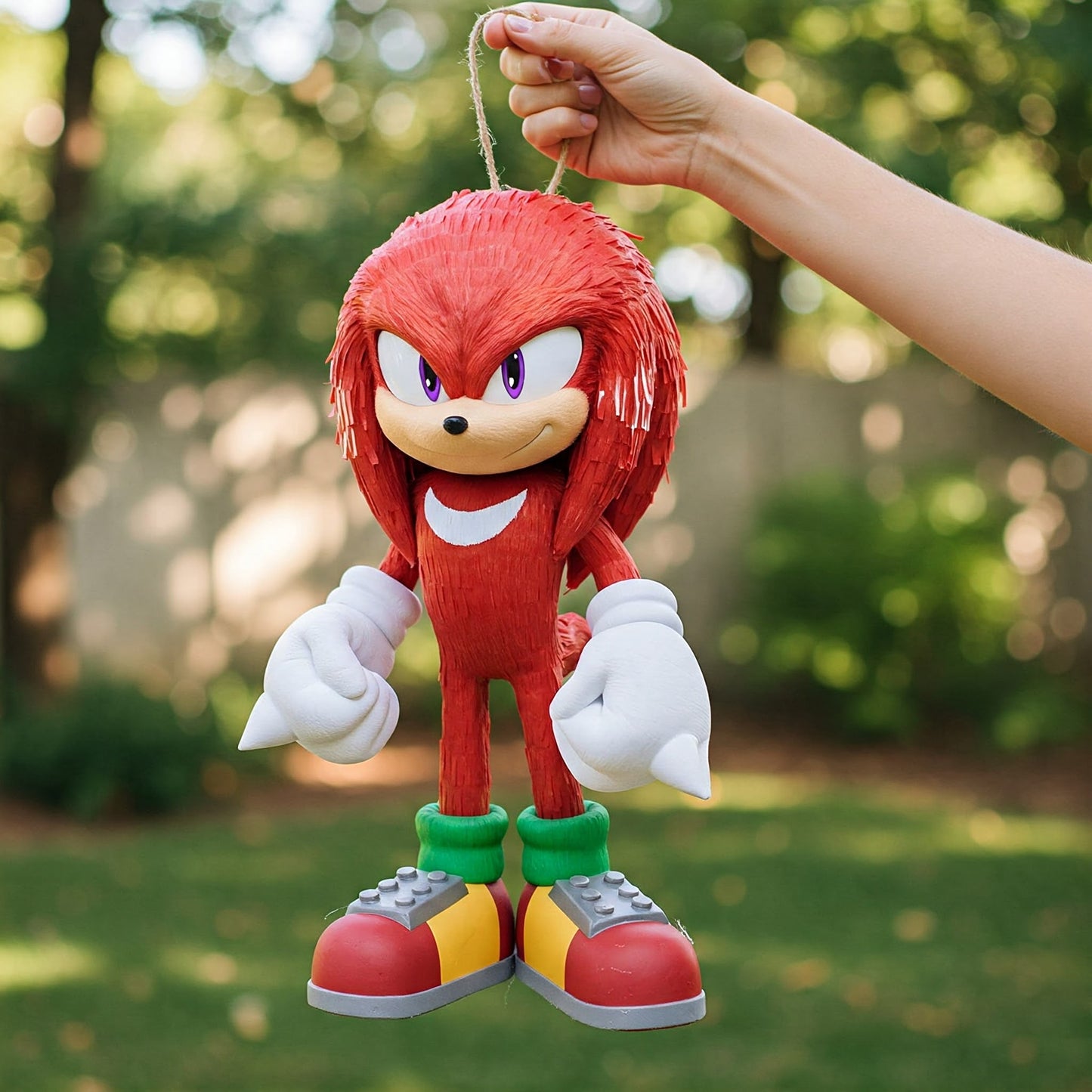 Sonic the Hedgehog Movie Knuckles 24" Piñata with Stick & Blindfold Birthday Party Gift