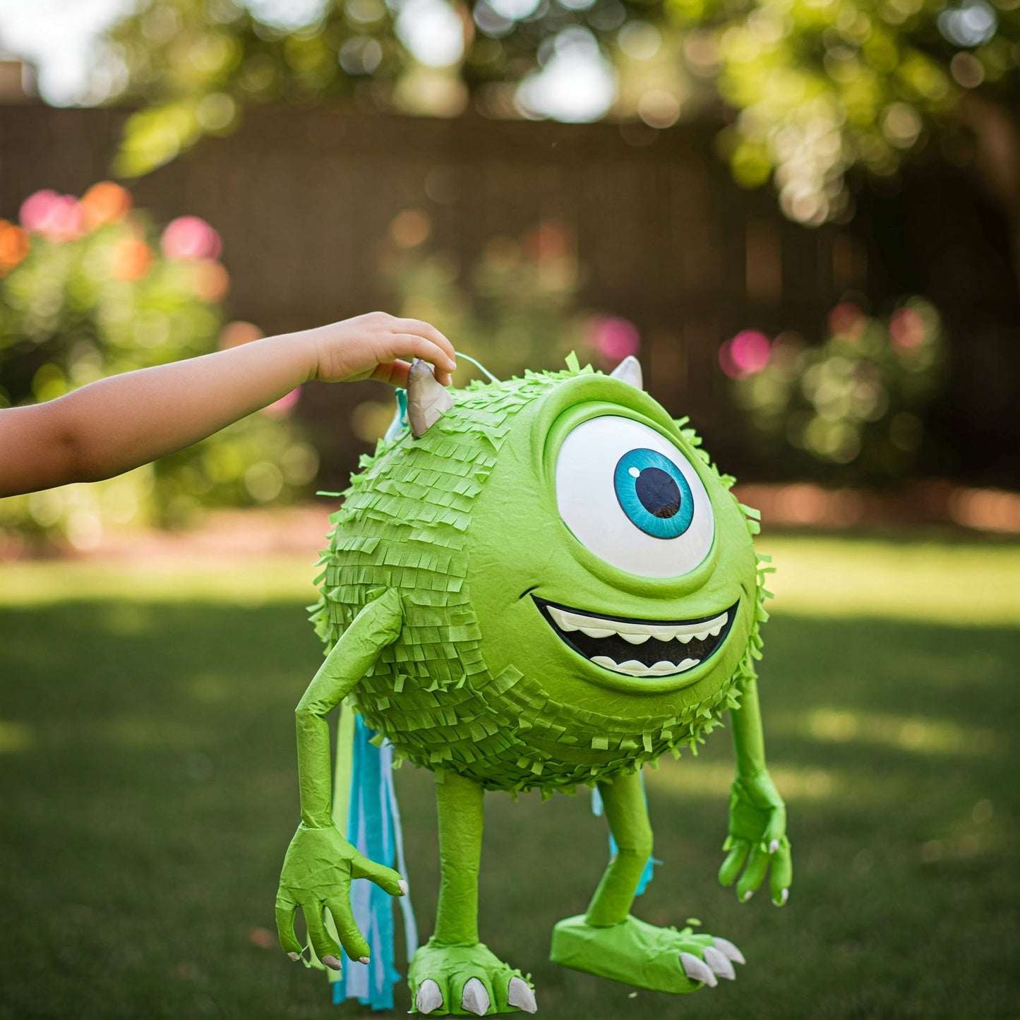 Monsters Inc Mike Wazowski 24" Piñata with Stick & Blindfold Birthday Party Gift