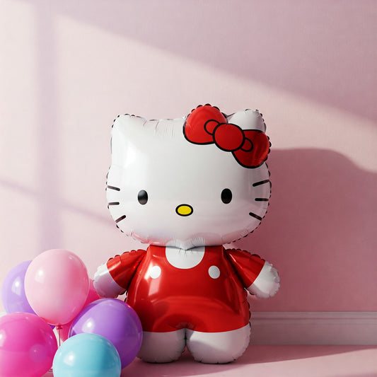 Hello Kitty Red Dress 3.5 Foot Foil Balloon Birthday Party Gift