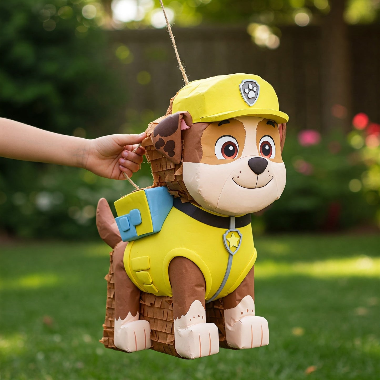 Paw Patrol Rubble the Pup Dog 24" Piñata with Stick & Blindfold Birthday Party Gift