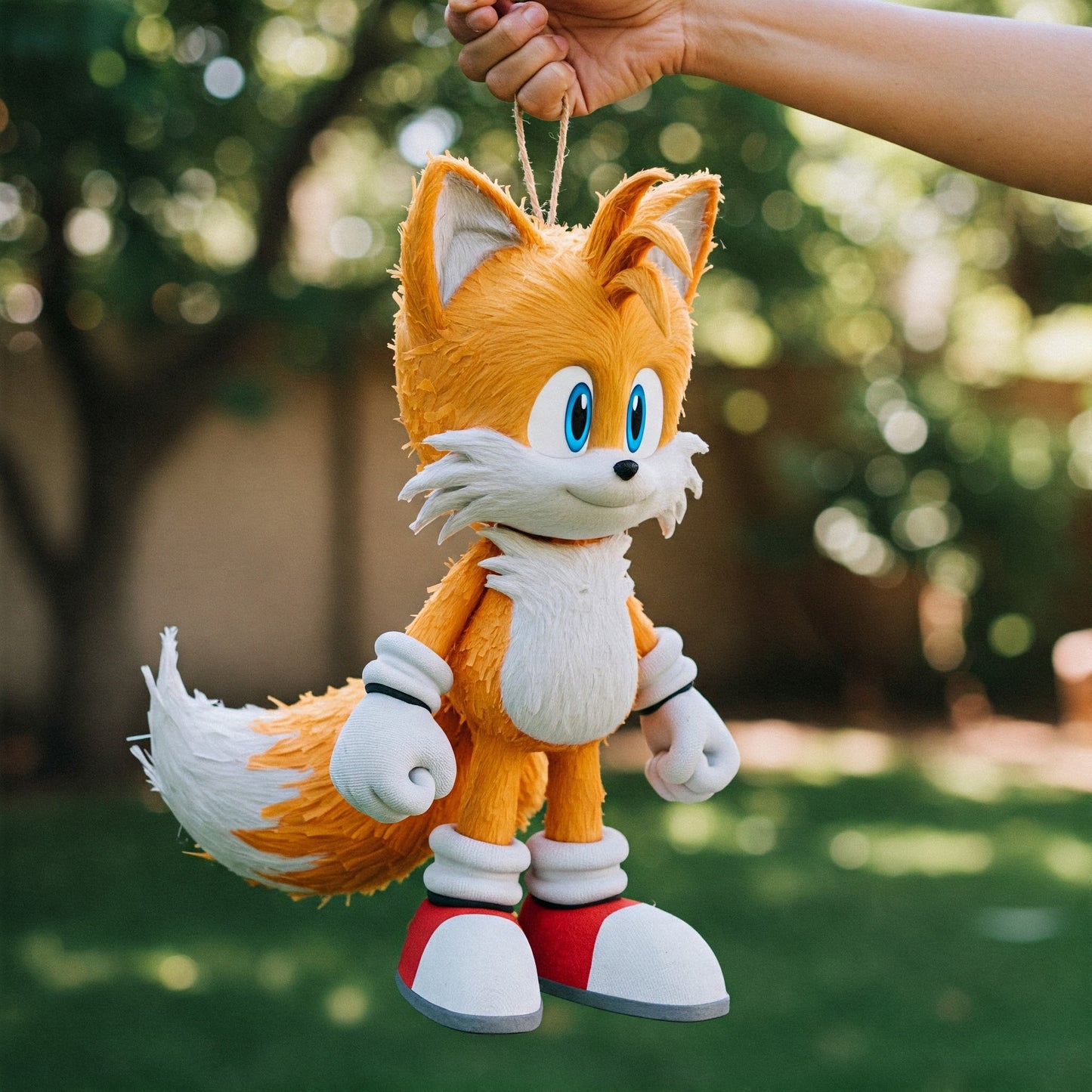 Sonic the Hedgehog Movie Tails 24" Piñata with Stick & Blindfold Birthday Party Gift