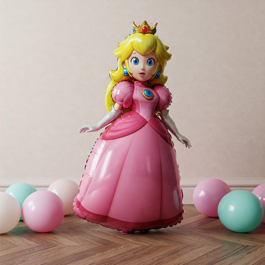 Super Mario Bros Movie Princess Peach 4 Foot Foil Balloon Birthday Party Gift
