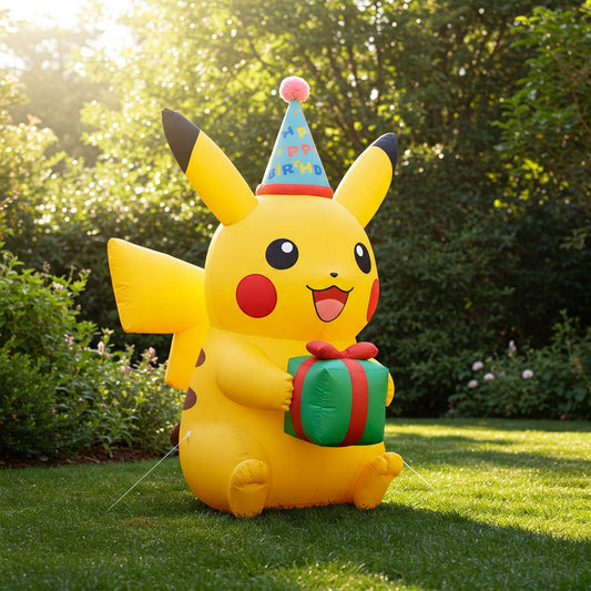 Pokemon Pikachu 4 Foot Yard Inflatable Blow Up Birthday Party Gift