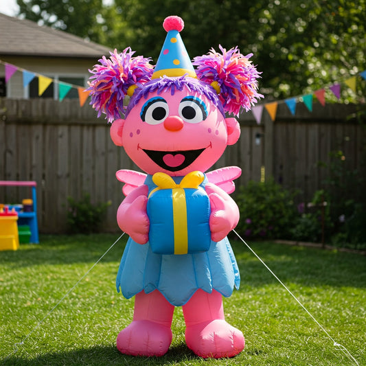 Sesame Street Abby Cadabby 4 Foot Yard Inflatable Blow Up Birthday Party Gift