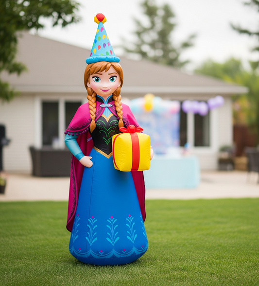 Disney Frozen Princess Anna 4 Foot Yard Inflatable Blow Up Birthday Party Gift