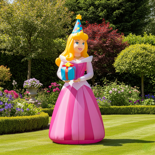 Disney Princess Aurora Sleeping Beauty 4 Foot Yard Inflatable Blow Up Birthday Party Gift
