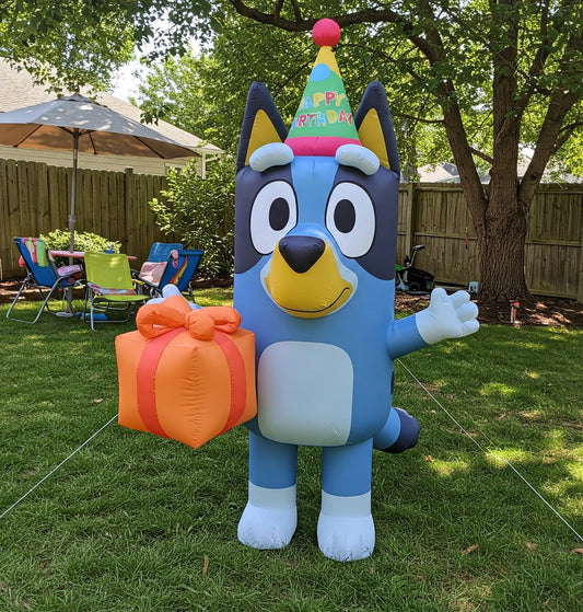 Bluey the Heeler Dog 4 Foot Yard Inflatable Blow Up Birthday Party Gift