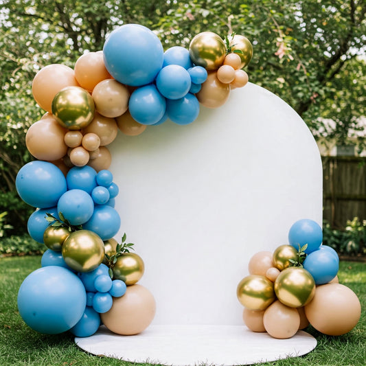164 pcs Bluey the heeler dog Inspired Blue Brown Gold Balloon Arch Garland Kit Birthday Party Gift