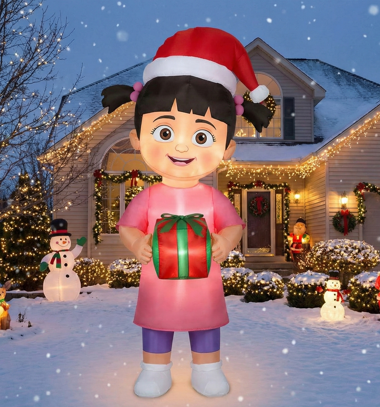 Monsters Inc Girl Boo 3.5 Foot Light Up Yard Inflatable Blow Up Christmas Party Gift