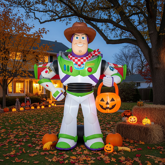 Toy Story Buzz Lightyear Cowboy Costume 4 Foot Yard Inflatable Blow Up Halloween Party Gift
