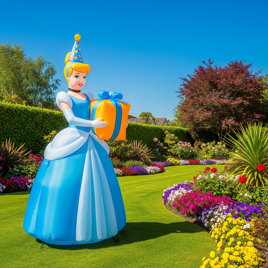 Disney Princess Cinderella 4 Foot Yard Inflatable Blow Up Birthday Party Gift