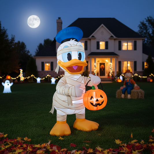 Mickey Mouse Clubhouse Donald Duck Mummy Costume 4 Foot Yard Inflatable Blow Up Halloween Party Gift