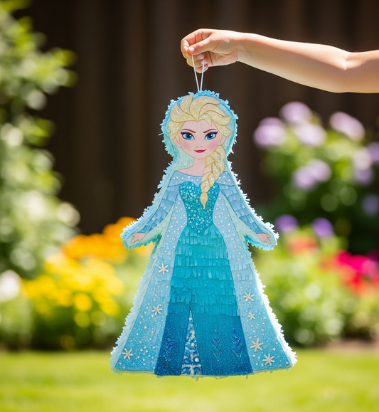 Disney Frozen Princess Elsa 24" Piñata with Stick & Blindfold Birthday Party Gift