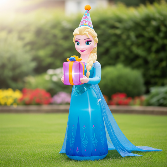 Disney Frozen Princess Elsa 4 Foot Yard Inflatable Blow Up Birthday Party Gift