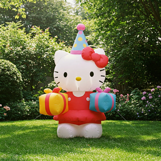 Hello Kitty Red Dress 4 Foot Yard Inflatable Blow Up Birthday Party Gift