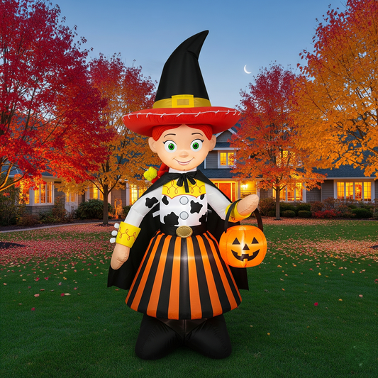 Toy Story Jessie Witch Costume 4 Foot Yard Inflatable Blow Up Halloween Party Gift