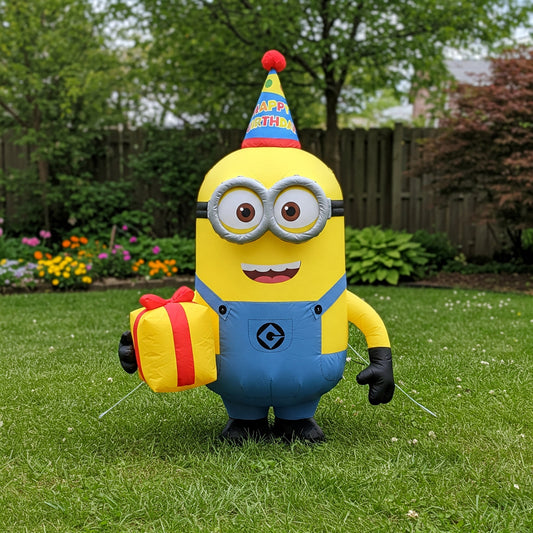 Despicable Me Minion Kevin 4 Foot Yard Inflatable Blow Up Birthday Party Gift
