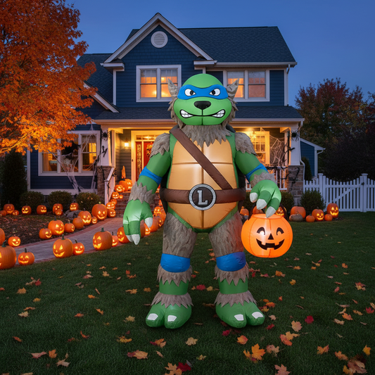 TMNT Ninja Turtles Leonardo Leo Werewolf Costume 4 Foot Yard Inflatable Blow Up Halloween Party Gift
