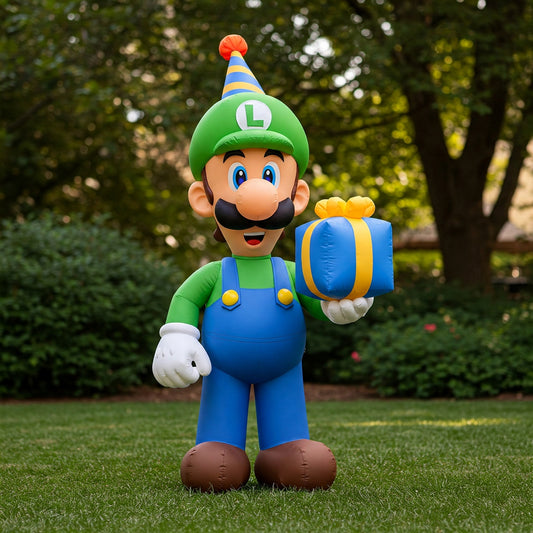 Super Mario bros Luigi 4 Foot Yard Inflatable Blow Up Birthday Party Gift