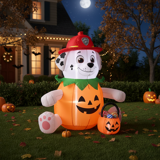 Paw Patrol Marshall Pup Dog Pumpkin Costume 4 Foot Yard Inflatable Blow Up Halloween Party Gift