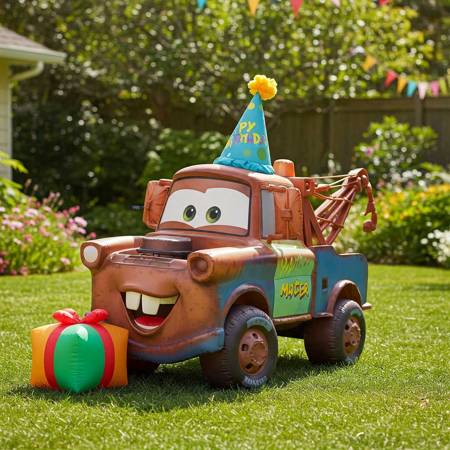 Disney Cars Mater the tow truck 4 Foot Yard Inflatable Blow Up Birthday Party Gift