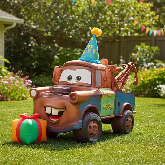 Disney Cars Mater the tow truck 4 Foot Yard Inflatable Blow Up Birthday Party Gift